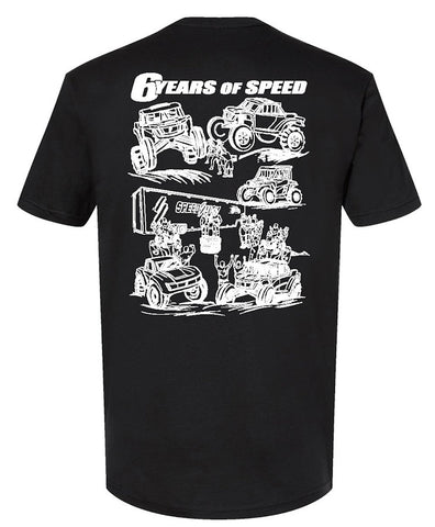 6 Years Of Speed T-Shirt - Black